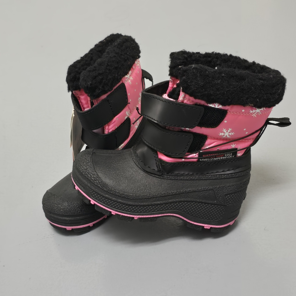 Pink and Black Kids Snow Boots